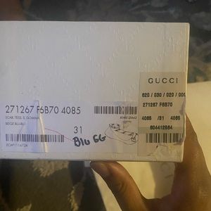 Size 31 toddler Gucci shoes